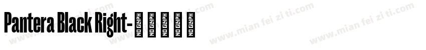 Pantera Black Right字体转换